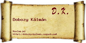 Dobozy Kálmán névjegykártya