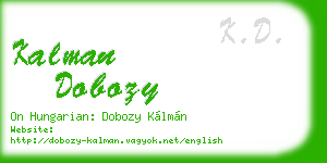 kalman dobozy business card